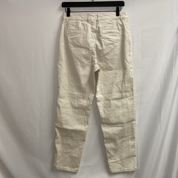 Peruvian Connection Linen Blend Straight Leg Ankle Pants Khaki Tan Size 6 - Picture 5 of 7